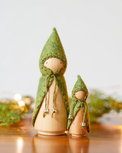 Fir Green Wooden Gnome