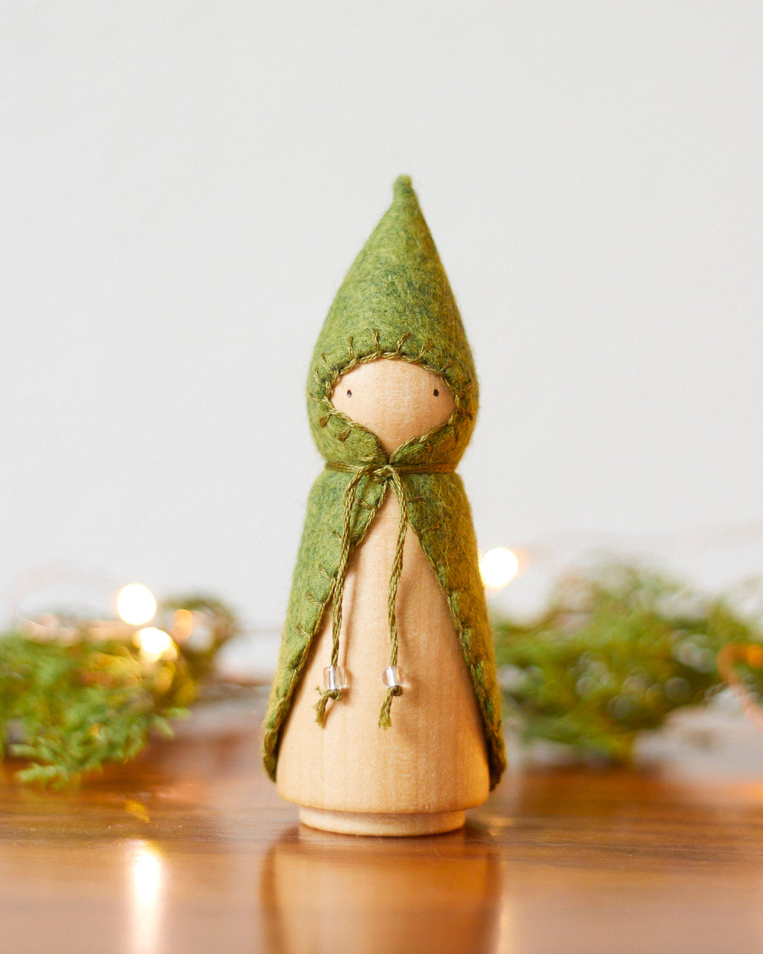 Fir Green Wooden Gnome