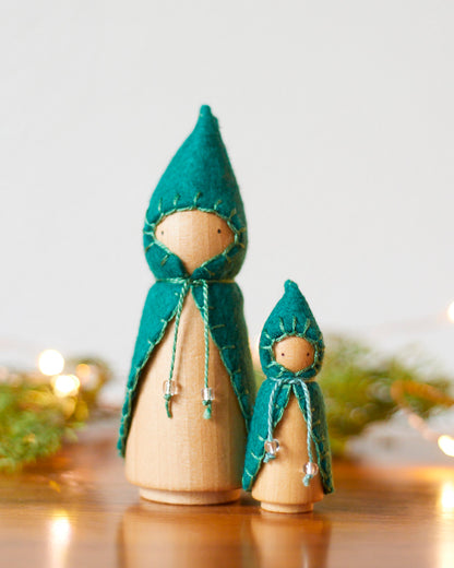 Mini Mistletoe Wooden Gnome
