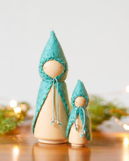 Blue Spruce Wooden Gnome
