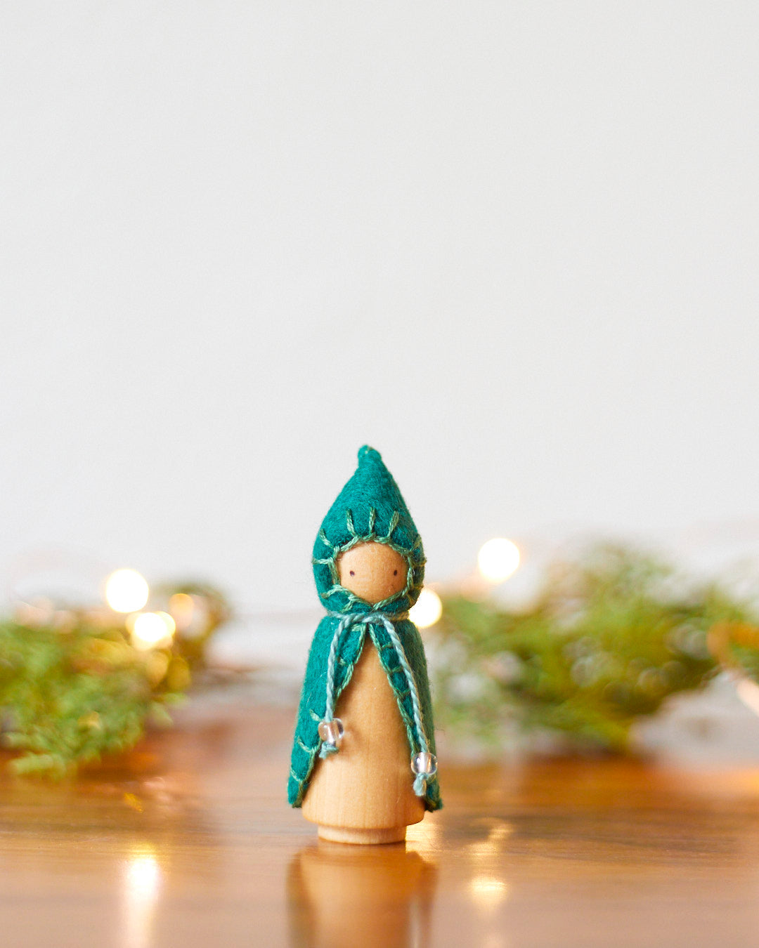Mini Mistletoe Wooden Gnome