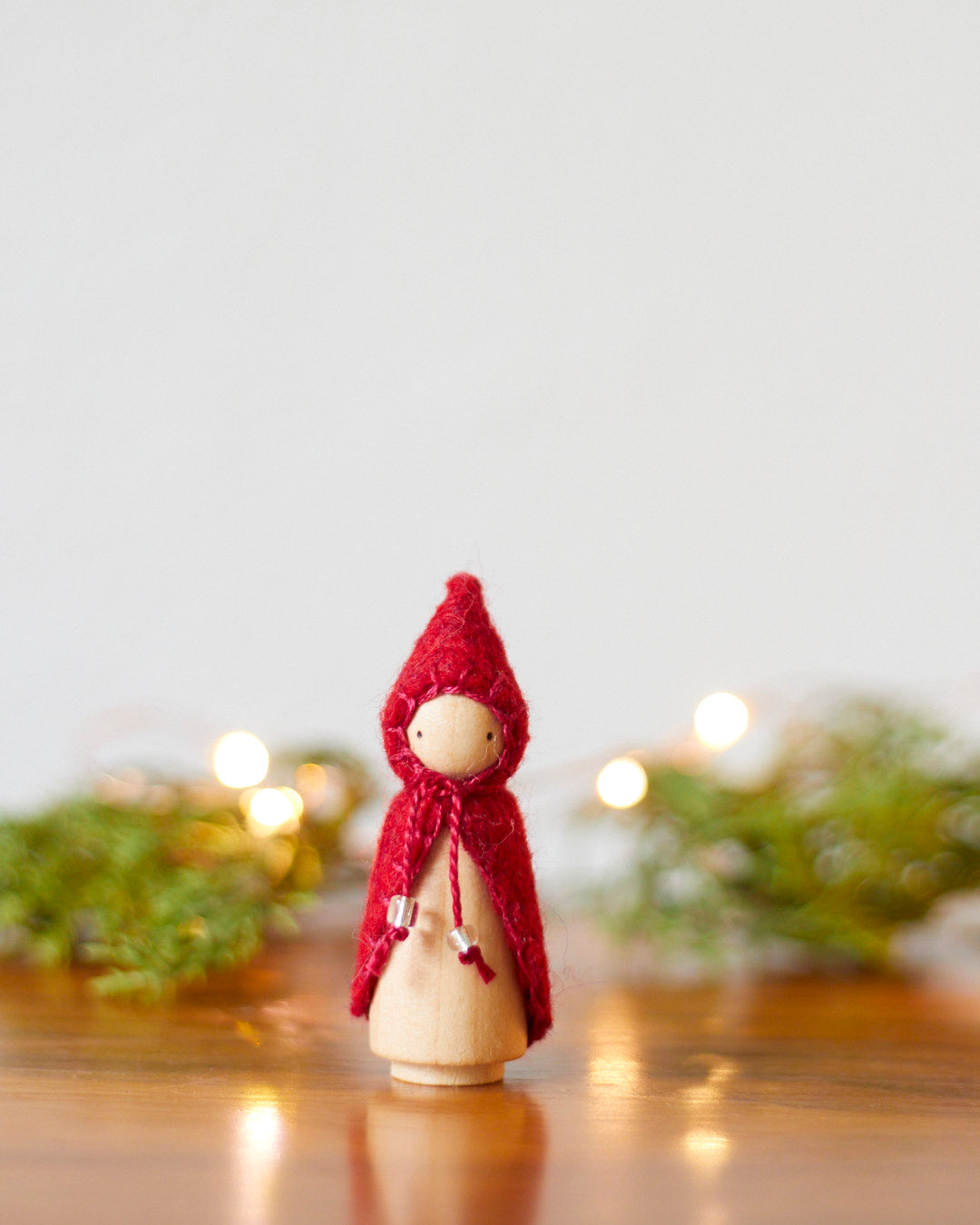 Mini Hollyberry Red Wooden Gnome