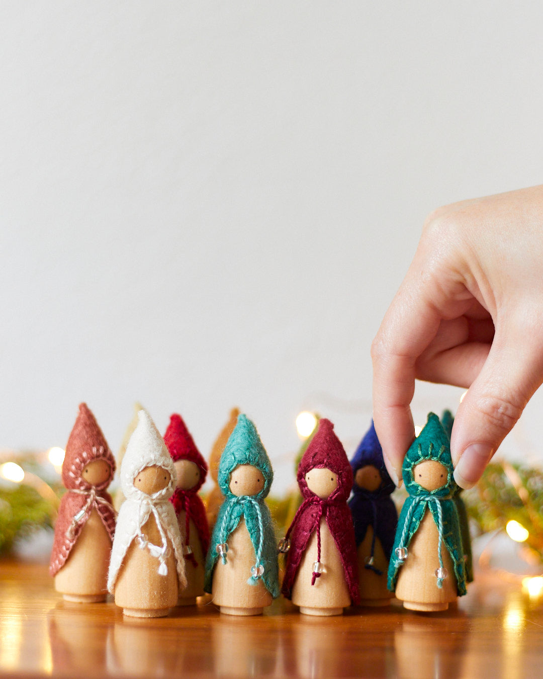 Mini Mistletoe Wooden Gnome