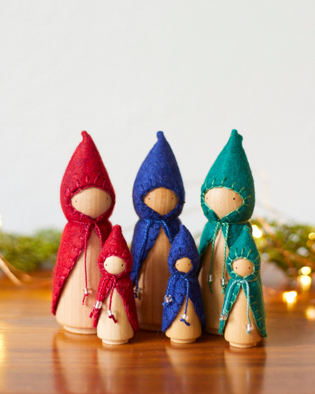 Mini Mistletoe Wooden Gnome