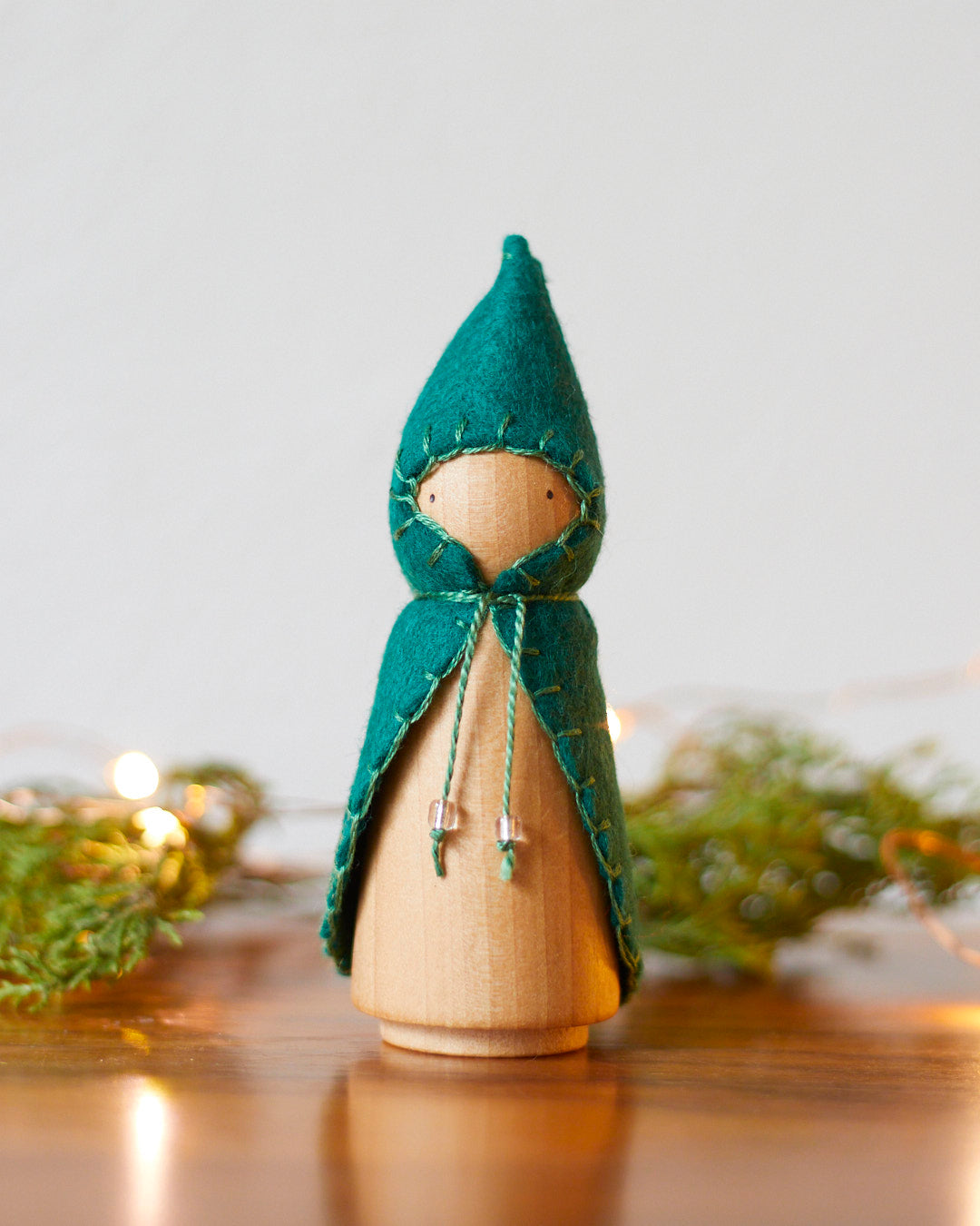 Mistletoe Wooden Gnome