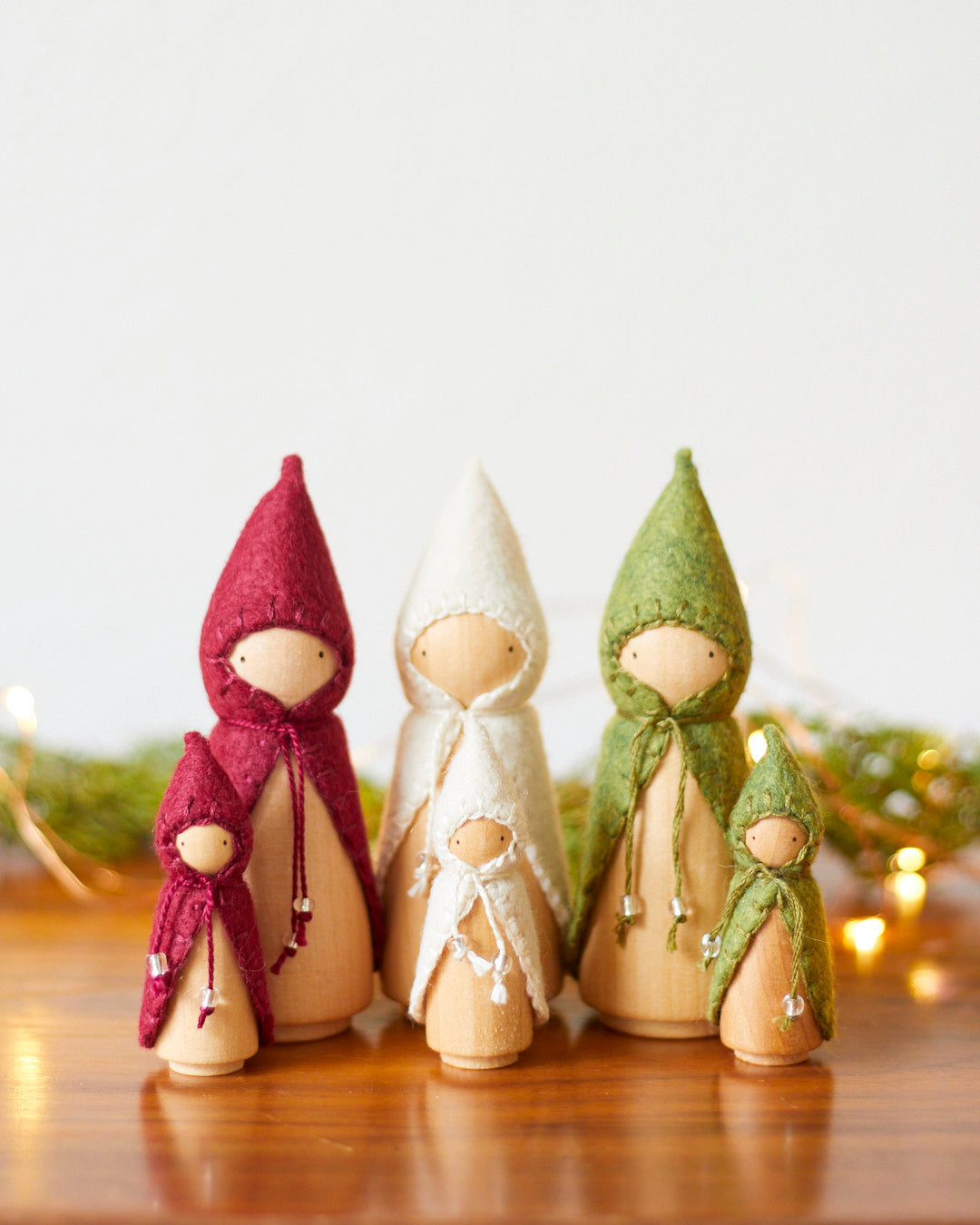 Cranberry Red Wooden Gnome
