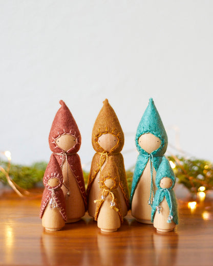 Mini Chestnut Brown Wooden Gnome