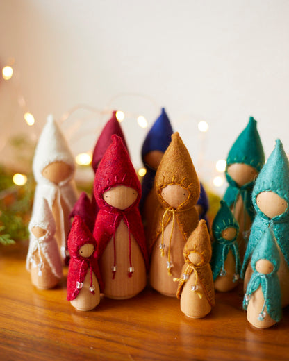 Mini Hollyberry Red Wooden Gnome