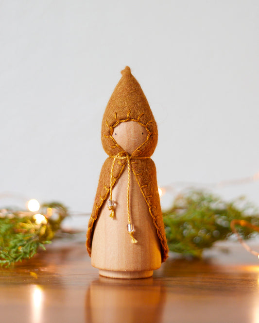 Pinecone Brown Wooden Gnome