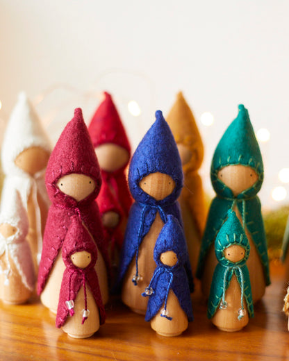 Cranberry Red Wooden Gnome