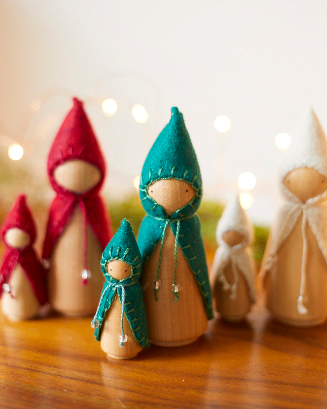 Mini Mistletoe Wooden Gnome