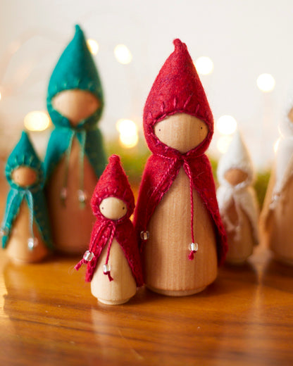 Mini Hollyberry Red Wooden Gnome