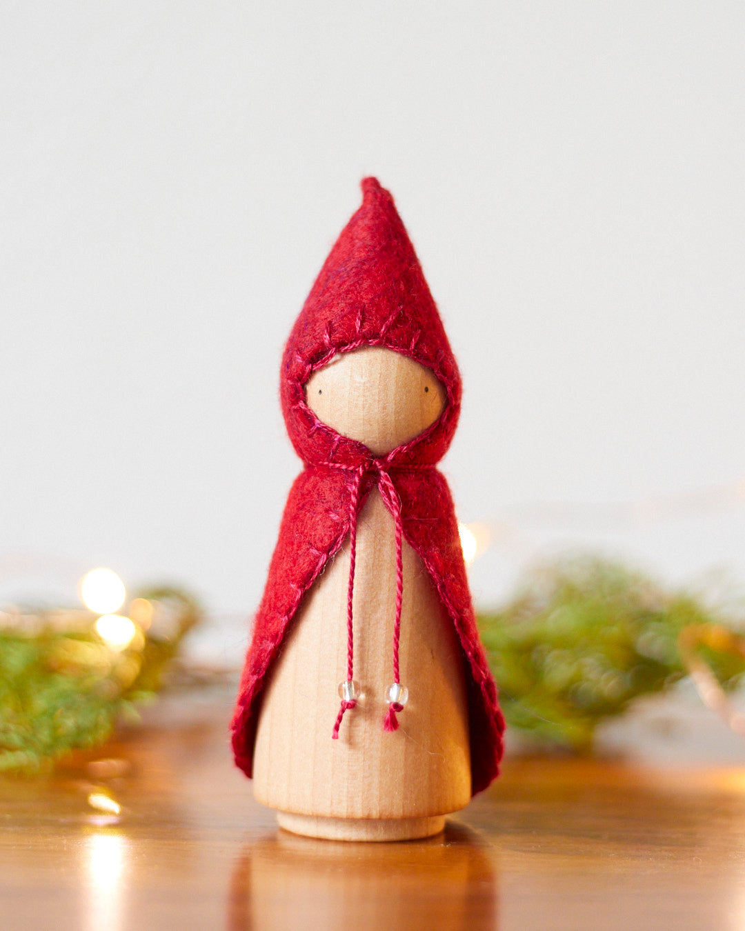 Hollyberry Red Wooden Gnome