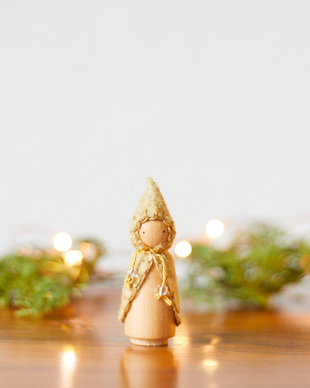 Mini Star Yellow Wooden Gnome