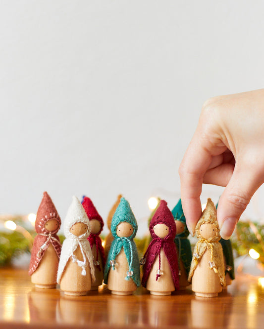 Mini Star Yellow Wooden Gnome