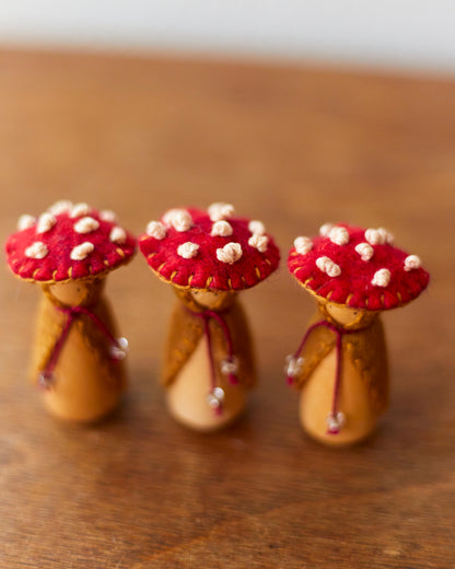 Brown Mini Mushroom Gnome