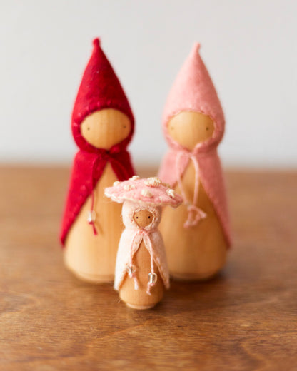 Pink Mini Mushroom Gnome