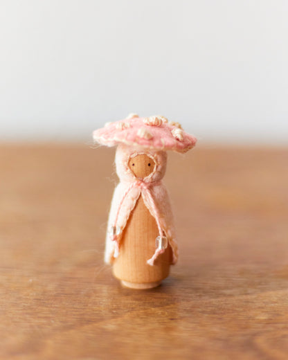 Pink Mini Mushroom Gnome
