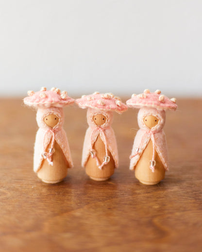 Pink Mini Mushroom Gnome