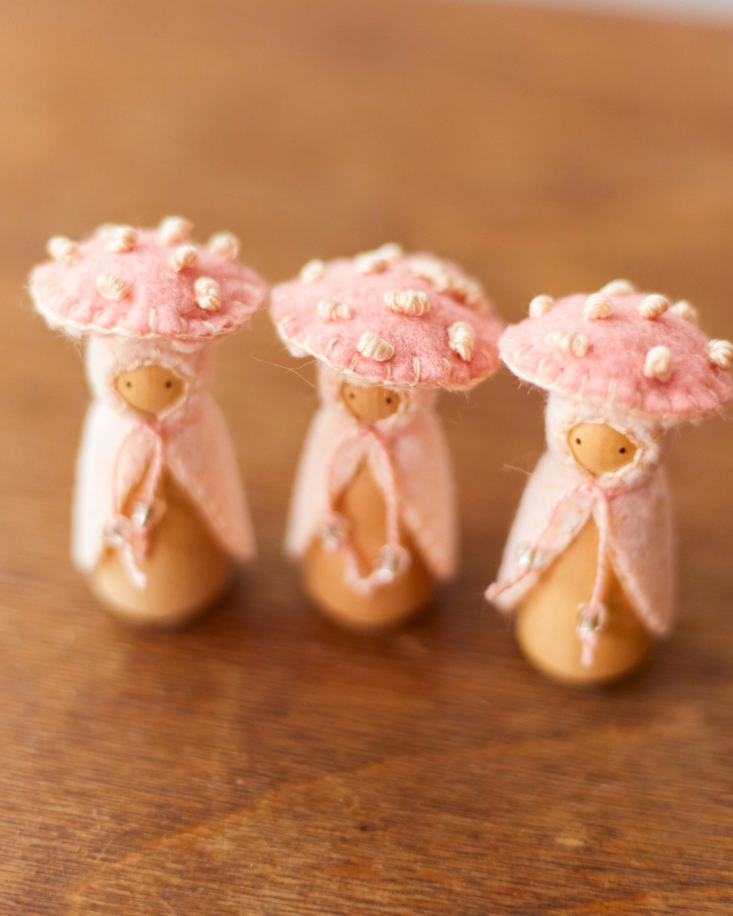 Pink Mini Mushroom Gnome