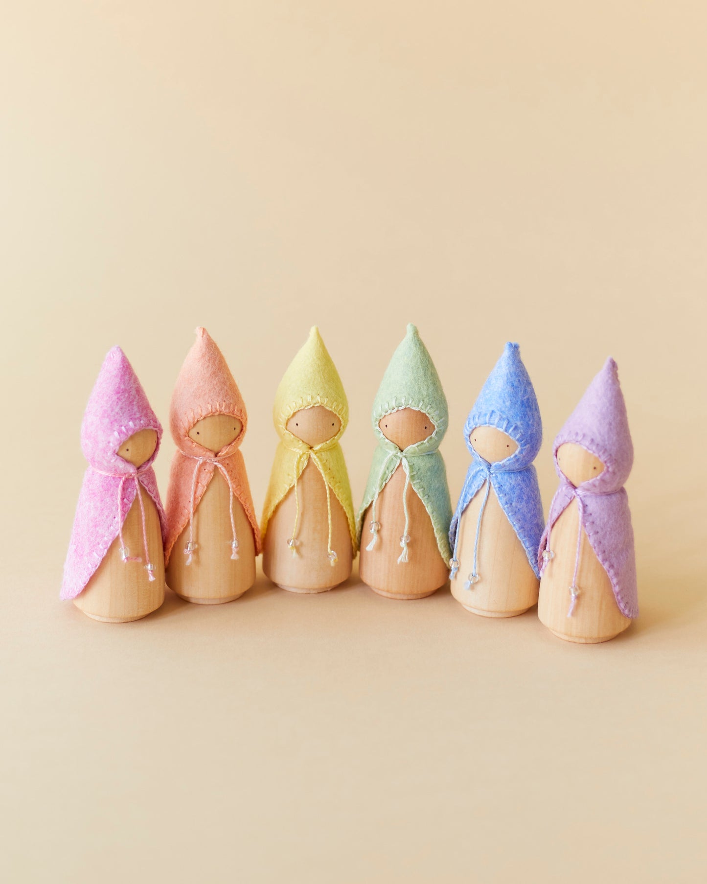 Pastel Blue Wooden Gnome