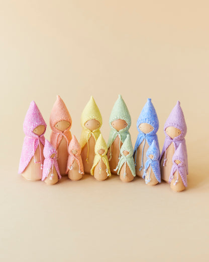 Mini Pastel Blue Wooden Gnome