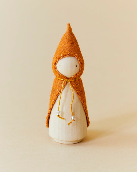 Orange Wooden Gnome