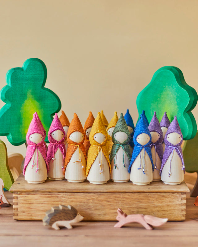 Meet our enchanting Wooden Gnomes, a delightful companion for small world play that appeals to the young and the young at heart!